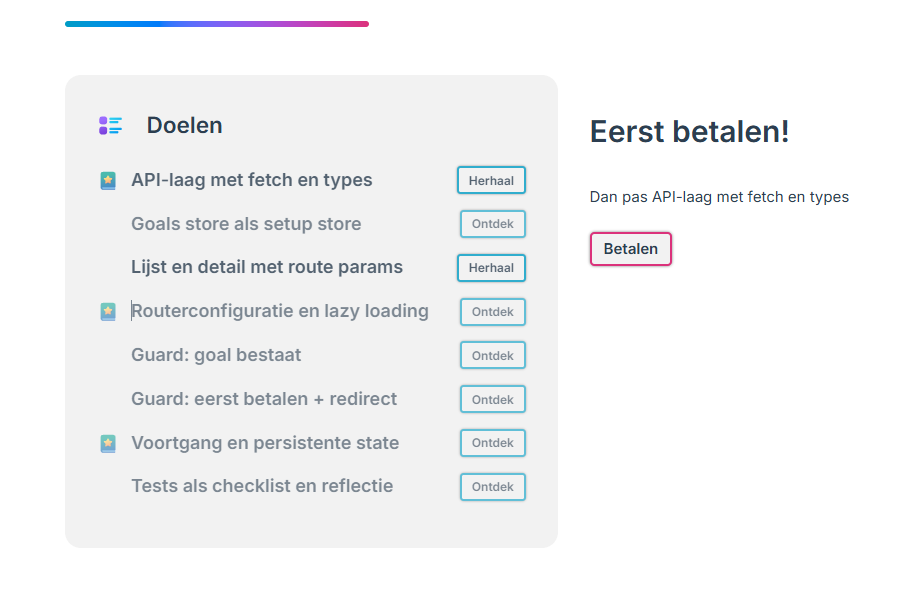 home-pagina van opgave